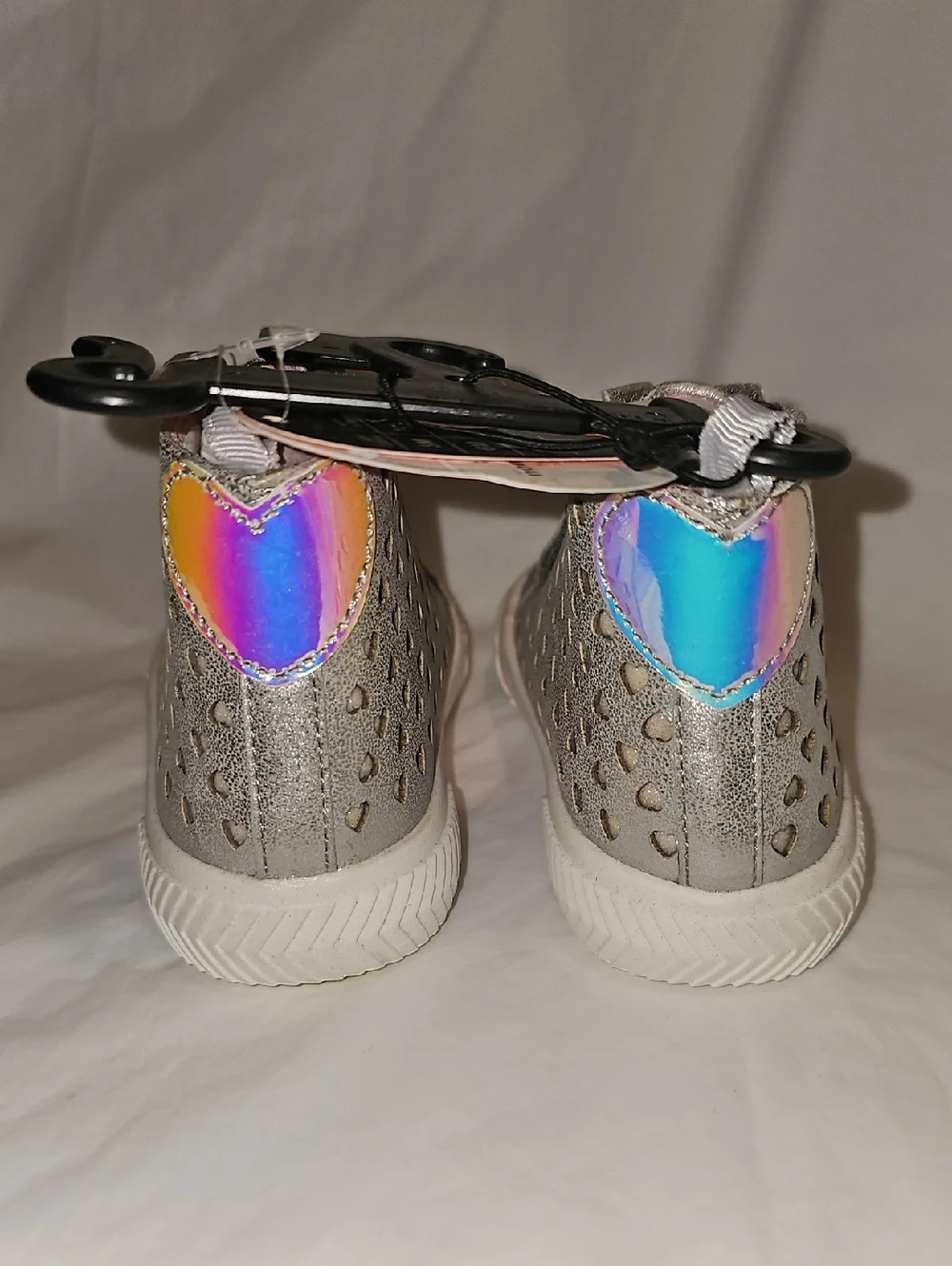 Wonder Nation Baby Girl Heart High Top Sneaker, Size 6